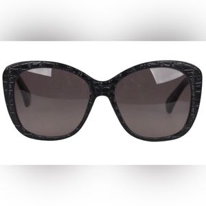 Alexander McQueen black textured sunglasses